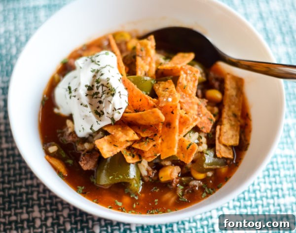 slow cooker stuffed pepper soup