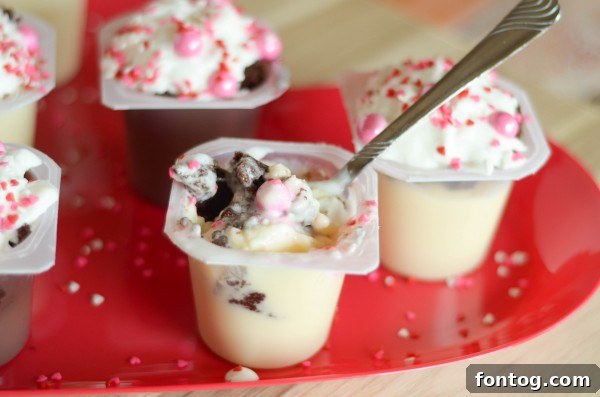 Finished Pudding & Brownie Parfaits