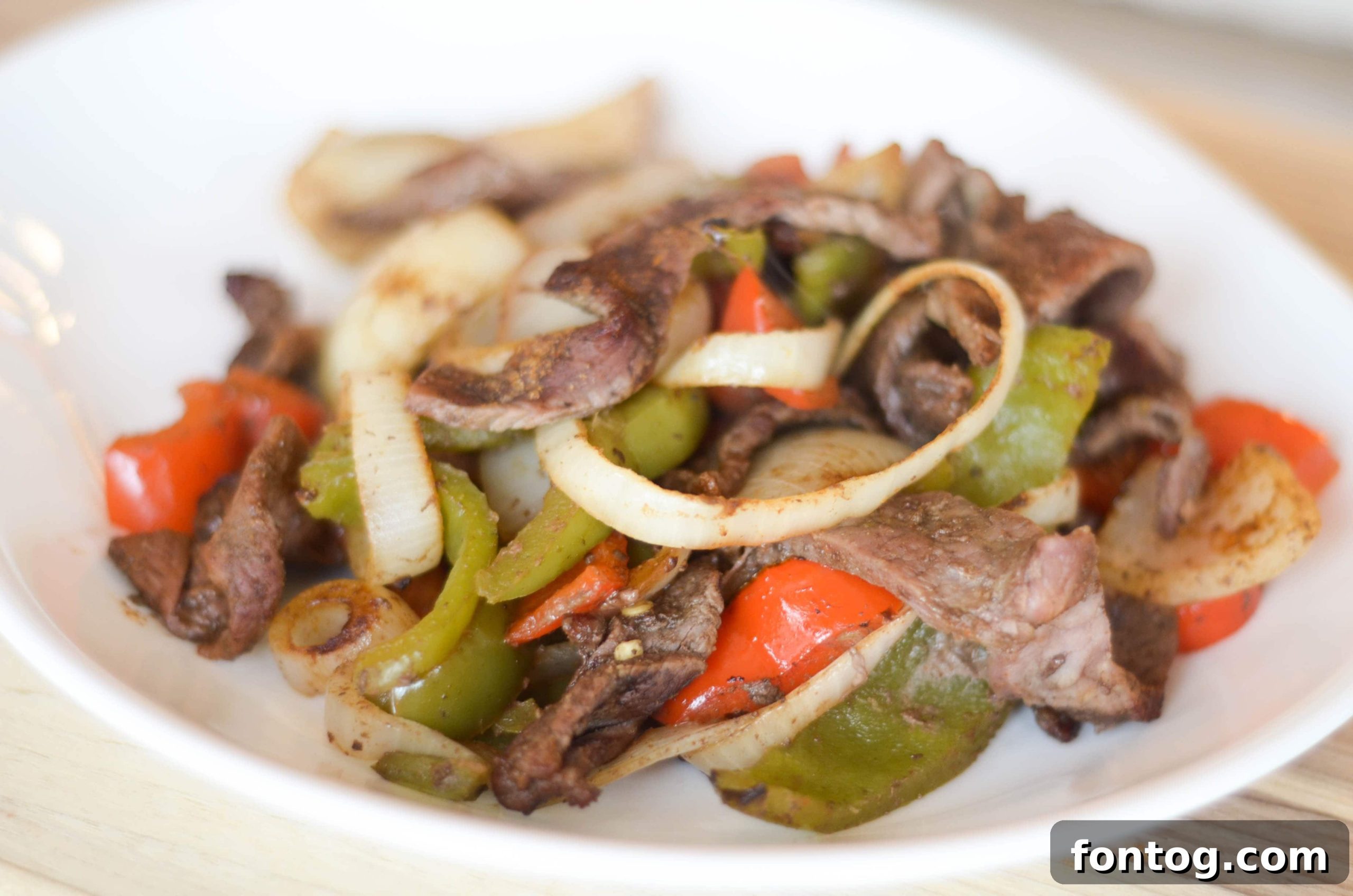 Oven Baked Steak Fajitas