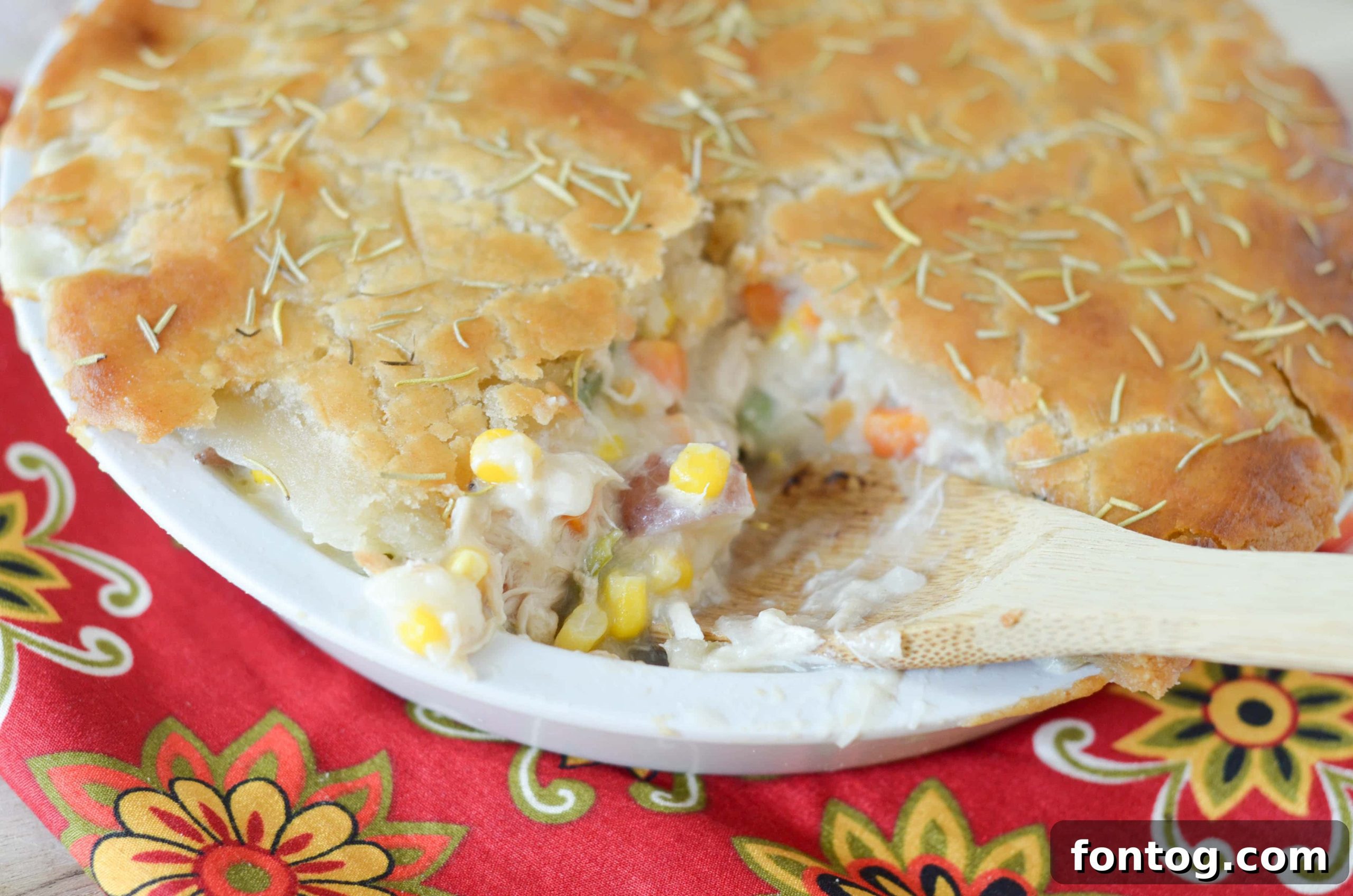 Gluten-Free Chicken Pot Pie on a platter