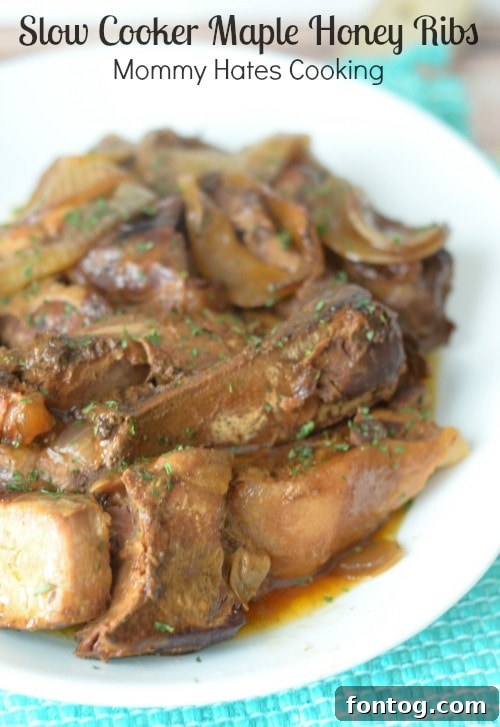 Slow Cooker Maple Honey Ribs - A tender and flavorful dish cooked to perfection.