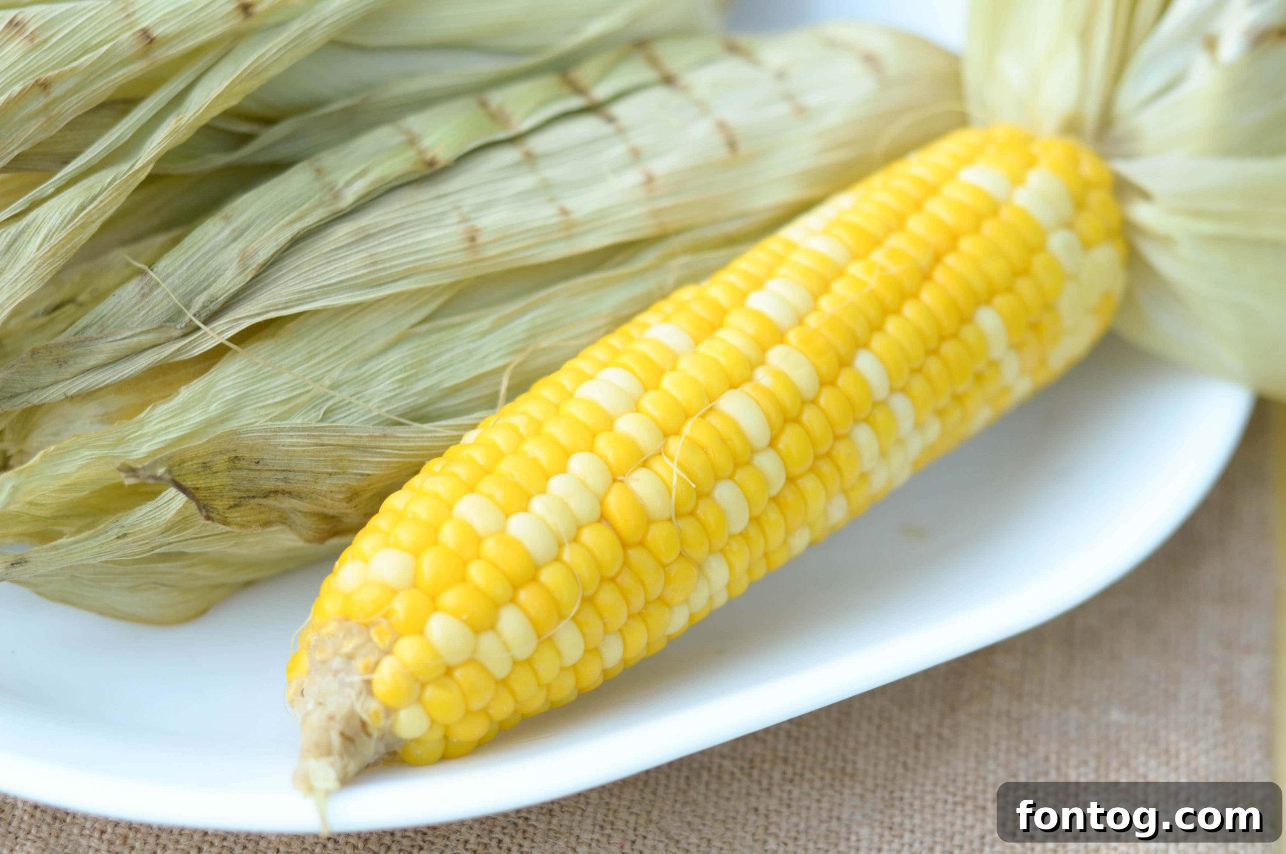 Roasted Corn on the Cob with butter
