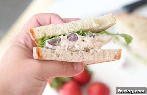 Simple Chicken Salad served with garden lettuce