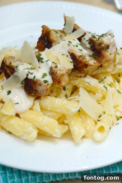 Blackened Chicken Alfredo, a hearty and flavorful dinner