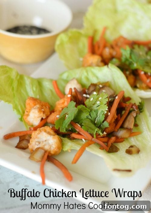 Buffalo Chicken Lettuce Wraps