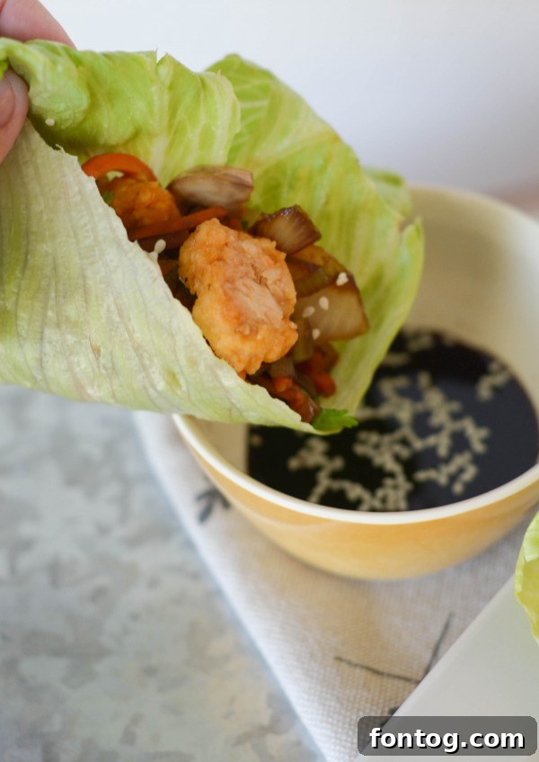 Buffalo Chicken Lettuce Wraps