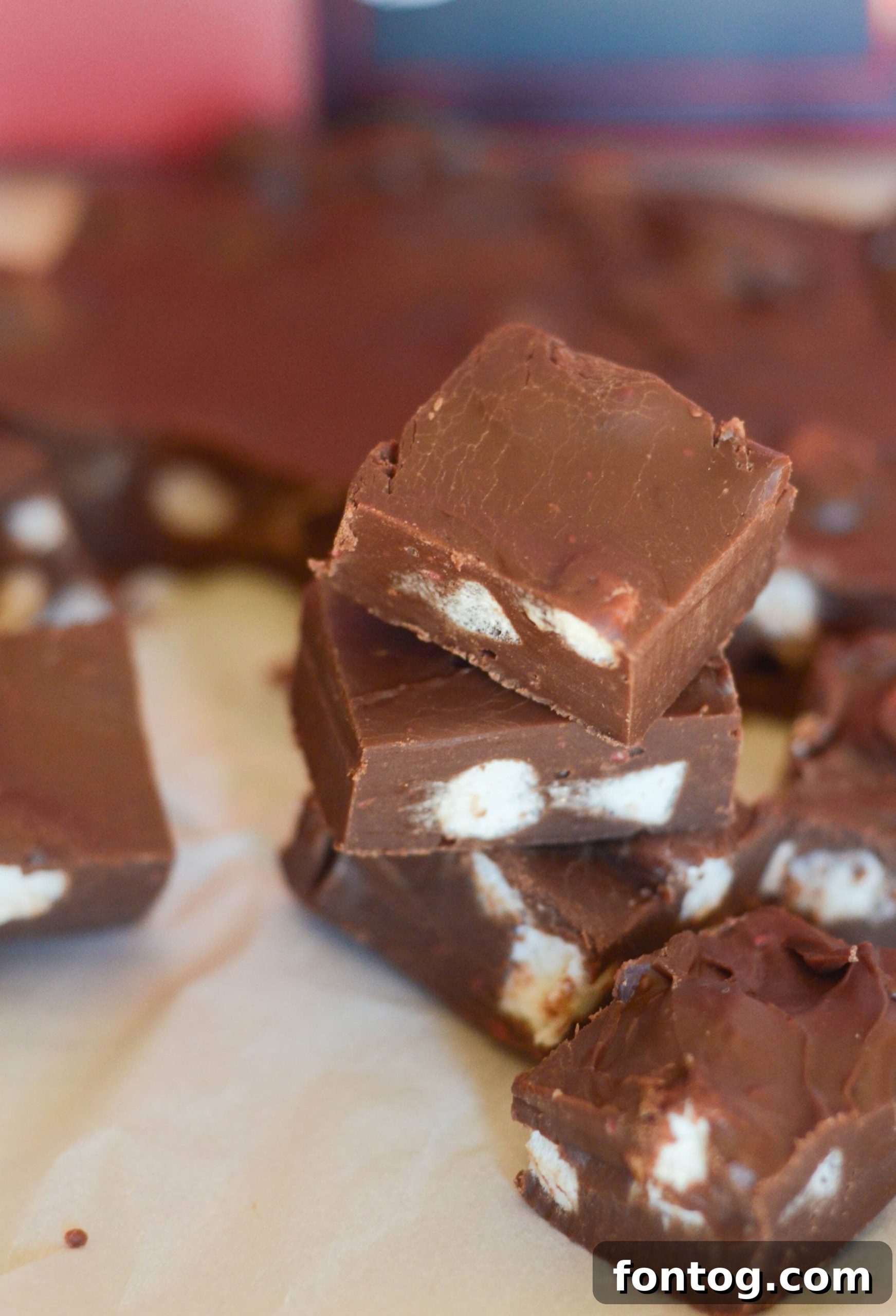Peppermint Mocha Marshmallow Fudge