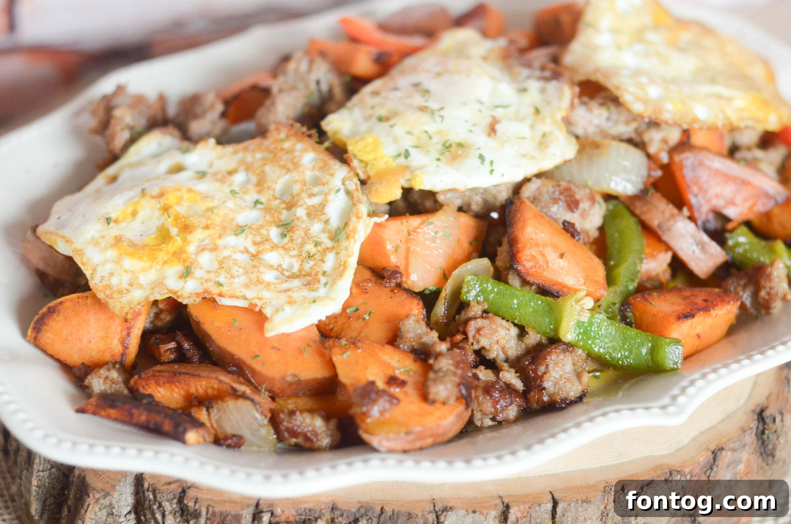Sweet Potato Hash with Fried Egg