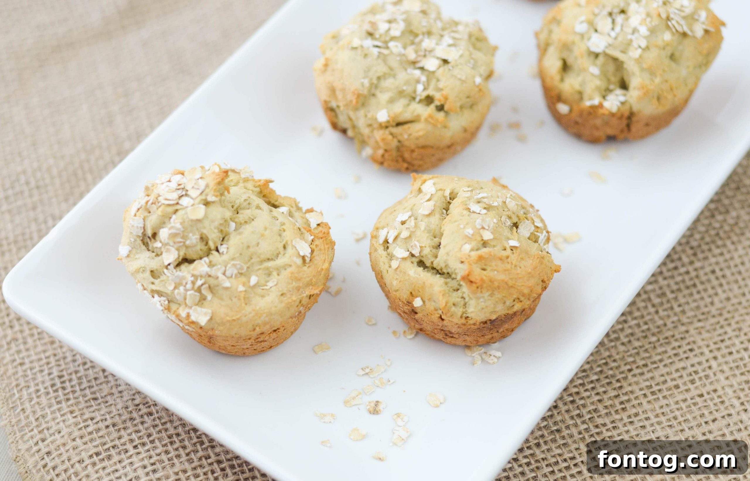 Peanut Butter Banana Muffins with oats, a delightful and healthy treat.