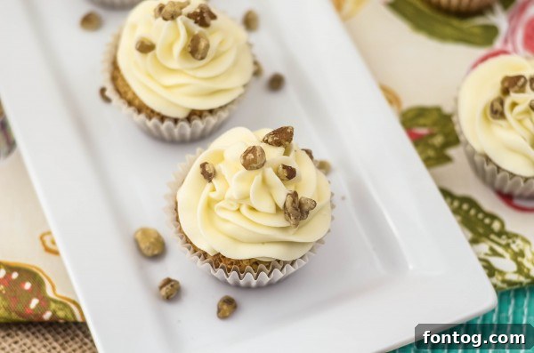 Close-up of baked gluten-free carrot cake cupcakes before frosting