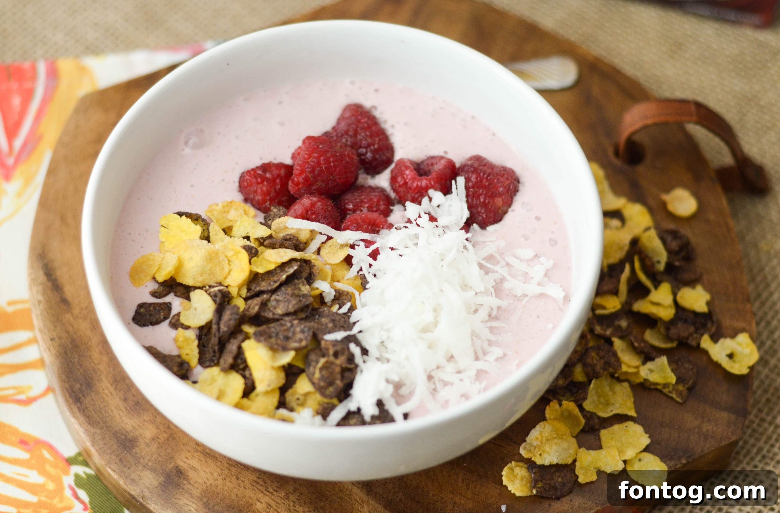 Vibrant Raspberry Smoothie Bowl 2 Raspberry Smoothie Bowl