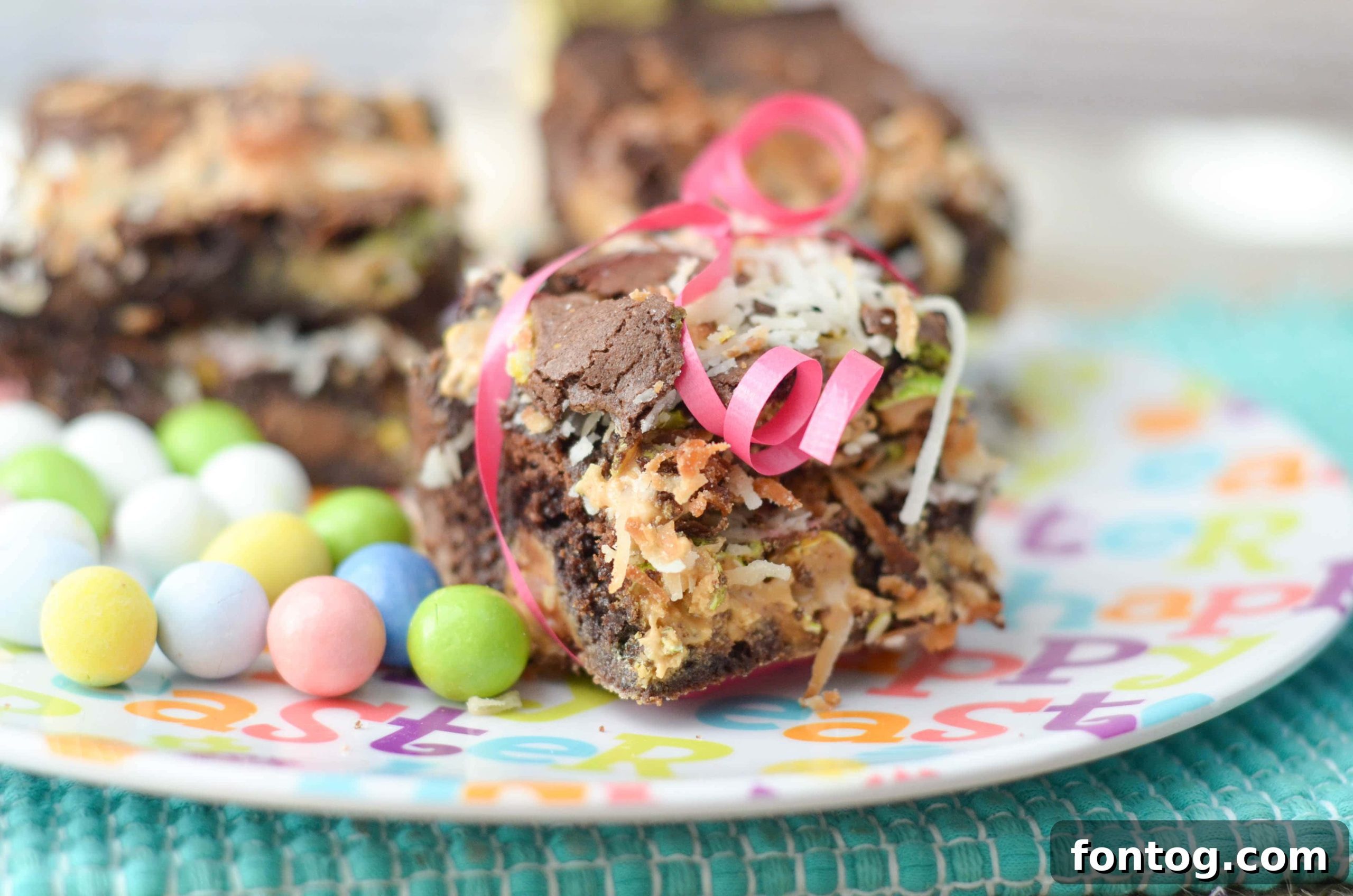 Toasted Coconut Peanut Butter Brownies