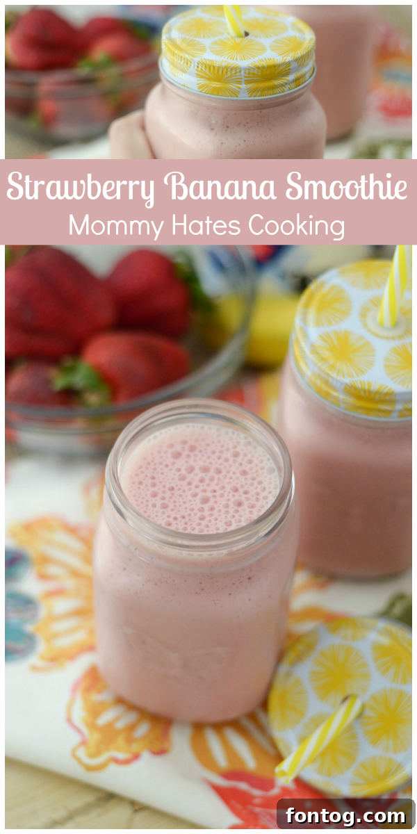 Delicious Strawberry Banana Smoothie for a healthy breakfast