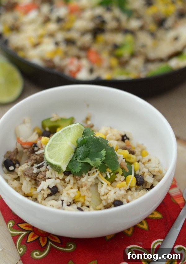 Hearty Mexican Rice Casserole, a perfect one-pan gluten-free meal for Cinco de Mayo celebrations.