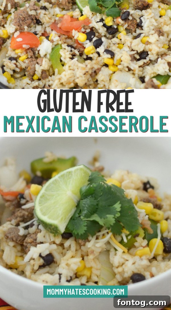A mouthwatering Mexican rice casserole, a must-try gluten-free recipe for easy weeknight dinners or festive Cinco de Mayo celebrations.