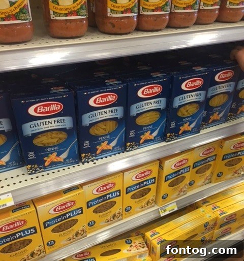 Barilla Gluten-Free Pasta packaging, showcasing the product