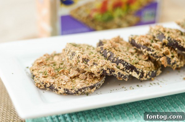 Serving dish of Easy Eggplant Bites with dipping sauce