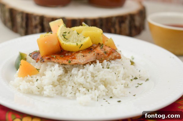 Salmon fillets marinating in maple BBQ glaze