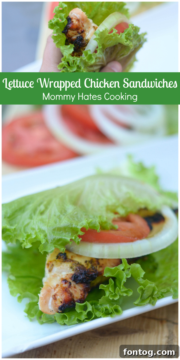 Healthy Lettuce Wrapped Chicken Sandwiches