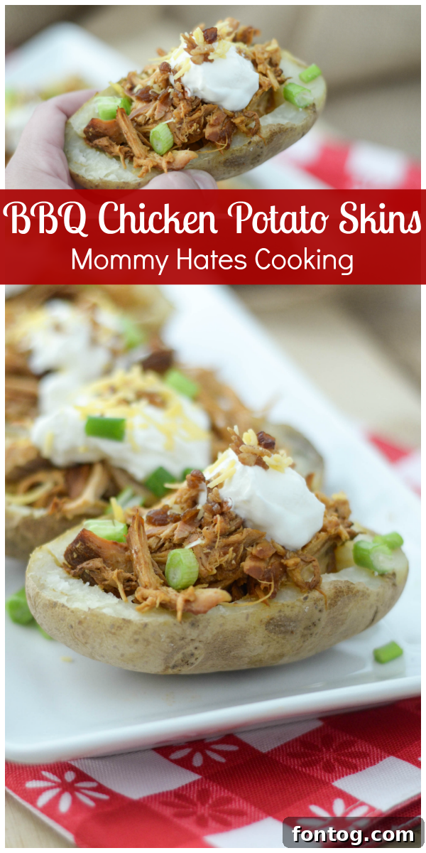BBQ Chicken Potato Skins