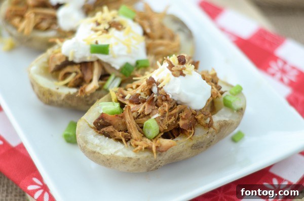 BBQ Chicken Potato Skins