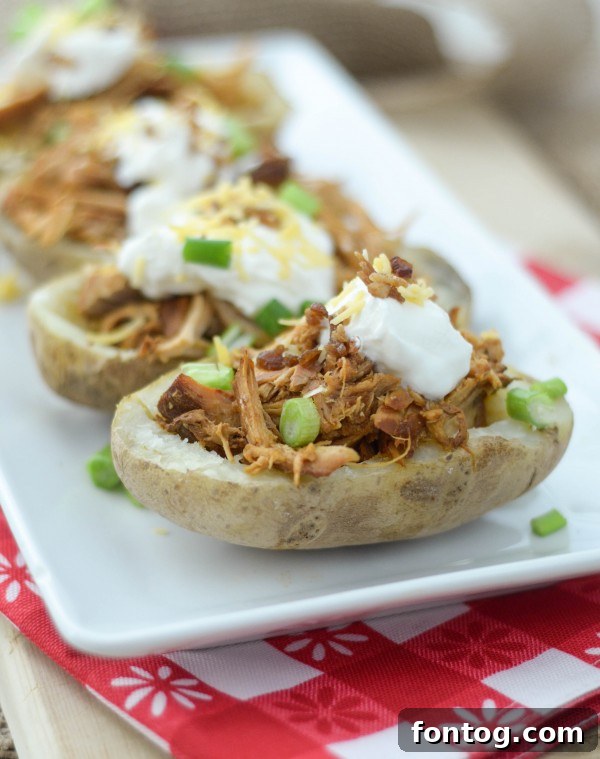 BBQ Chicken Potato Skins