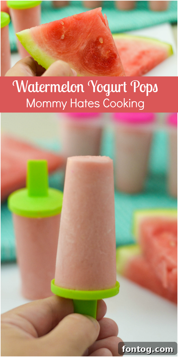 Delicious and healthy Watermelon Yogurt Pops, made with Fresh from Florida produce, ready to cool you down this summer.