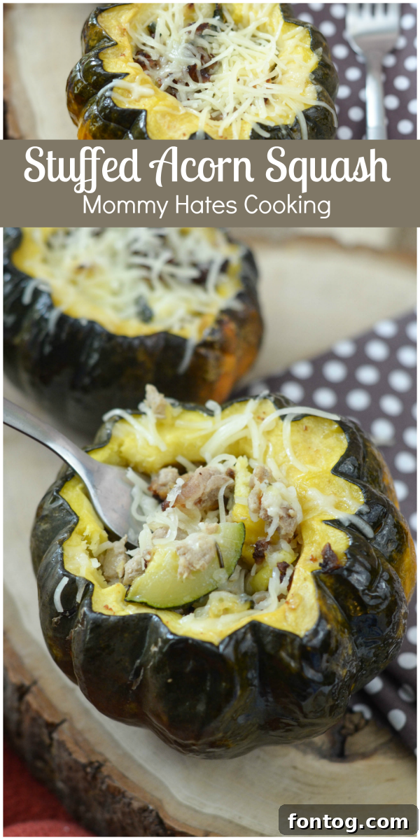 Golden Harvest Squash 2 Delicious Stuffed Acorn Squash ready for serving, hero shot