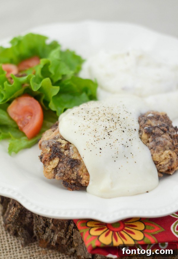 Delicious Gluten-Free Chicken Fried Steak served with sides