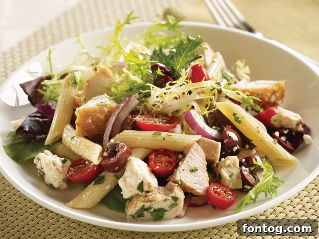 Mediterranean Turkey Pasta Salad