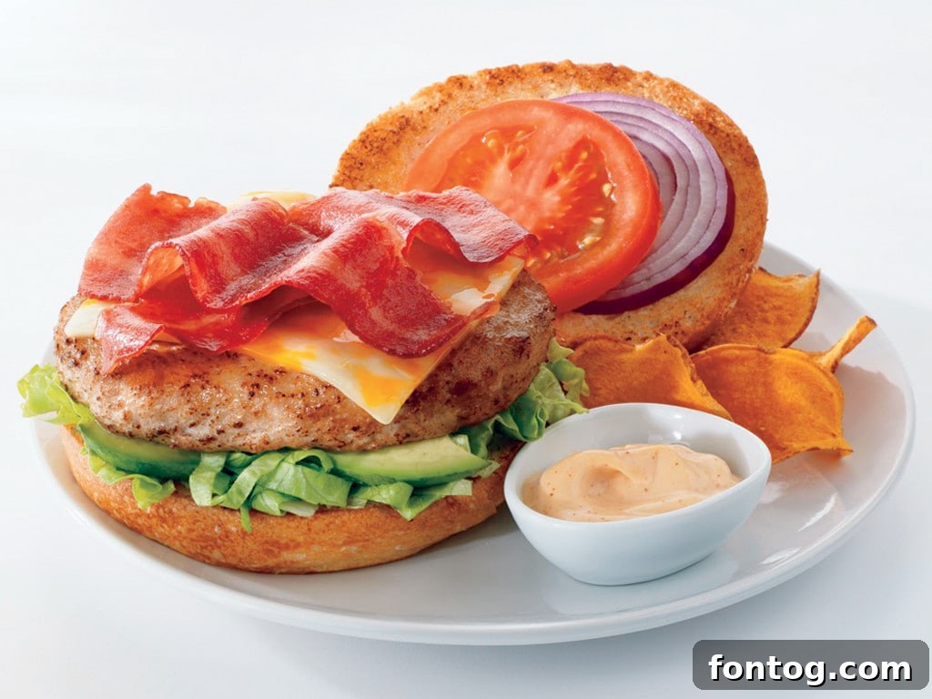 Delicious BLT Turkey Burger ready to be served