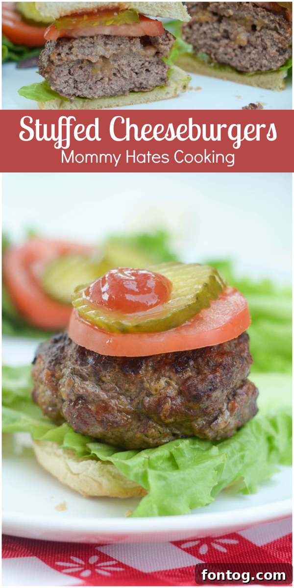 Hidden Cheese Burgers 2 Stuffed Cheeseburgers