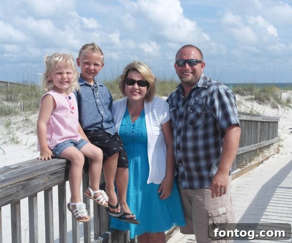 Family vacation in Gulf Shores, Alabama, enjoying the beach