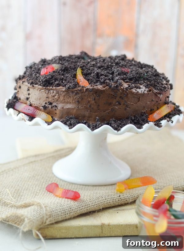 Dirt Worm Cake