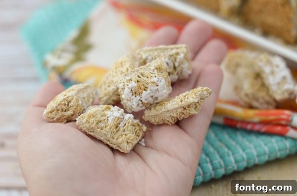 Shredded Wheat Banana Bread slice with a bite taken out