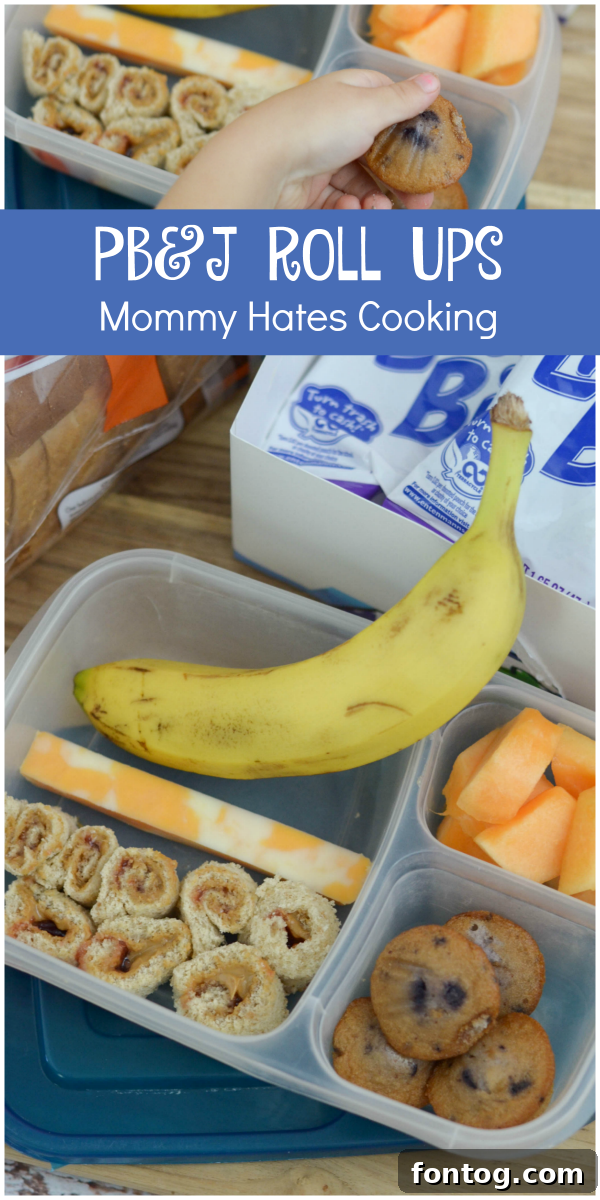 Easy PB&J Roll-Ups: Smart Back-to-School Lunch Ideas 2 PB & J Roll Ups & Back to School Lunch Ideas