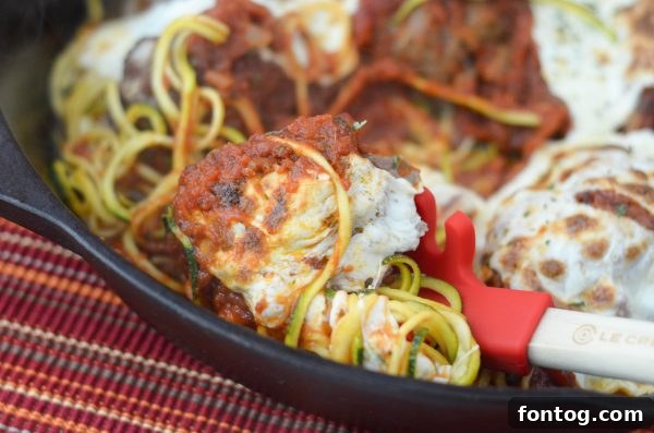 Freshly spiralized zucchini noodles for a healthy pasta alternative.