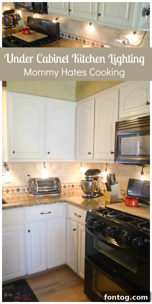 Enhance Kitchen Ambiance with Under Cabinet Lighting using Enbrighten Cafe String Lights