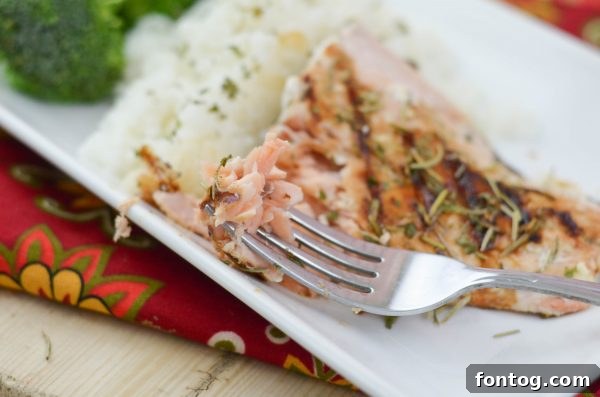 Maple Glazed Grilled Salmon - Simple Glaze