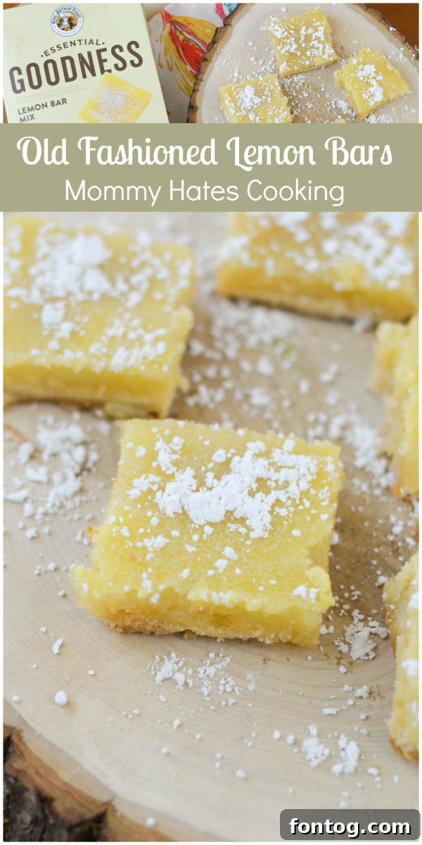 Delicious Old Fashioned Lemon Bars with powdered sugar