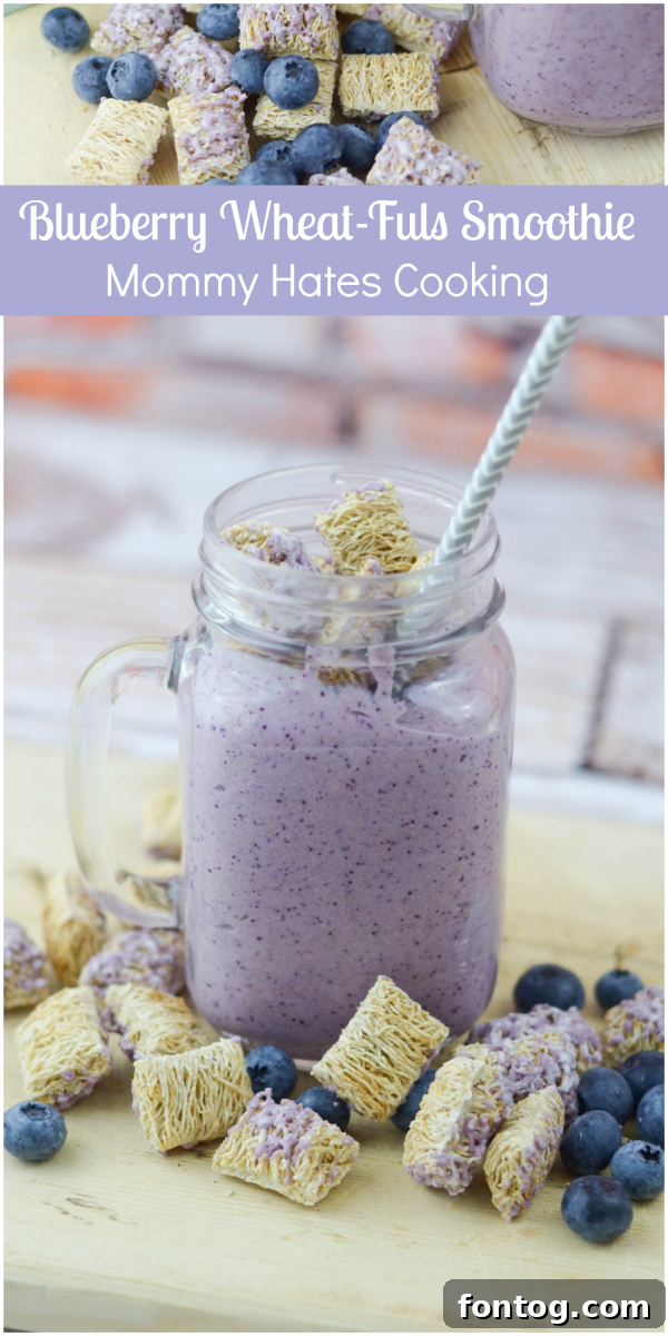Delicious Blueberry Wheat-fuls Smoothie for a healthy boost