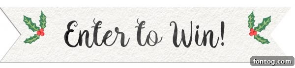 A vibrant graphic with the text 'Enter to Win!' encouraging participation in the holiday giveaway.