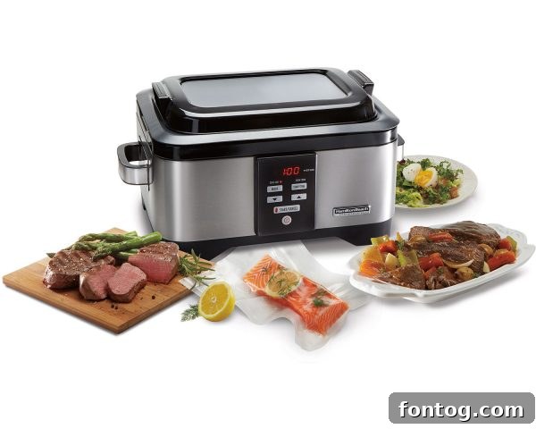 Hamilton Beach Sous Vide and Slow Cooker appliance, perfect for versatile cooking.