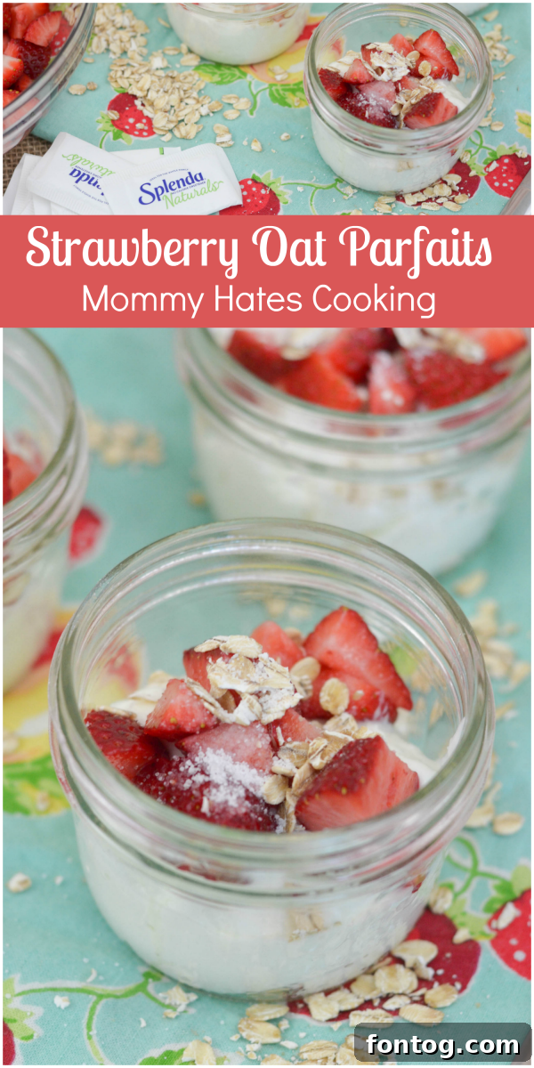 Strawberry Oat Parfaits with SPLENDA Naturals Stevia Sweetener #GoodbyeSugar30 AD