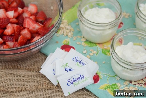 Enjoying Strawberry Oat Parfaits as part of the #GoodbyeSugar30 Challenge