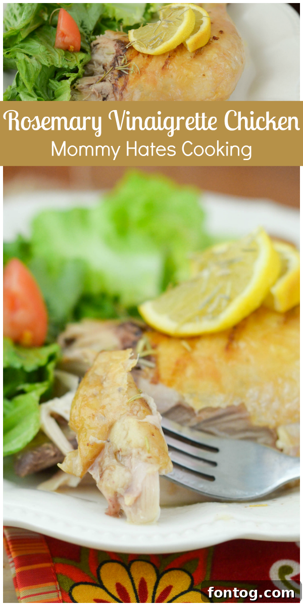 Juicy Rosemary Vinaigrette Chicken served on a platter