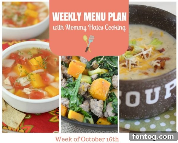 Weekly Menu Plan: Delicious and Easy Recipes for Busy Families in October