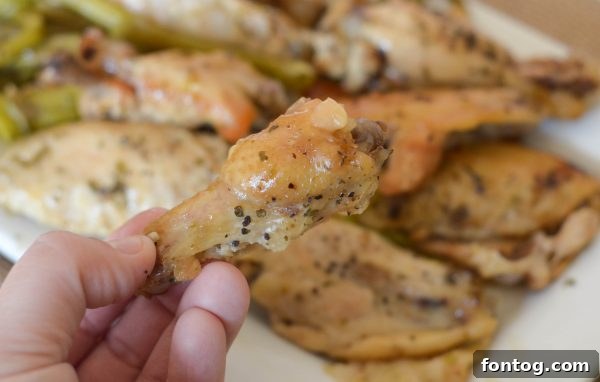 Plated Slow Cooker Lemon Pepper Chicken and Veggies