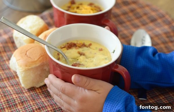 Cheddar Broccoli Potato Soup