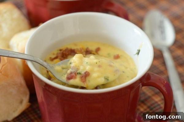 Cheddar Broccoli Potato Soup